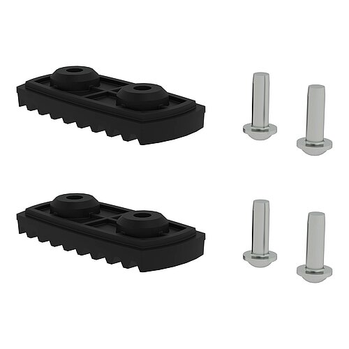 nivello®-Fußplatte elektrisch ableitfähig für Holmhöhe 58/73 mm