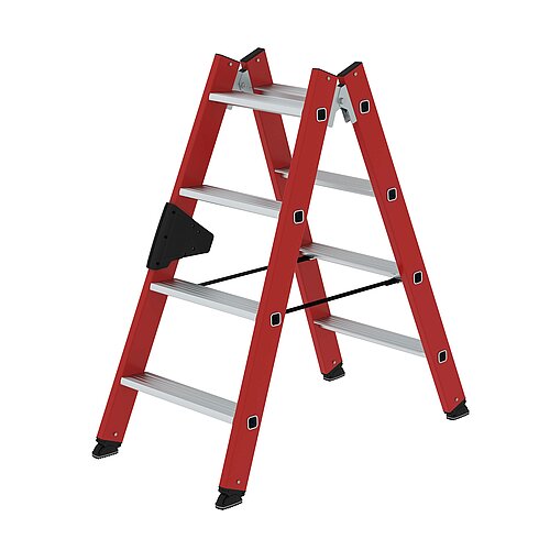 Stufen-Stehleiter beidseitig begehbar GFK / Alu 2x4 Stufen 34108 Stufen-Stehleiter beidseitig begehbar GFK / Alu 2x4 Stufen