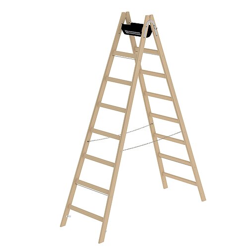 Sprossen-Stehleiter Holz 2x8 Sprossen 33216 Sprossen-Stehleiter Holz 2x8 Sprossen