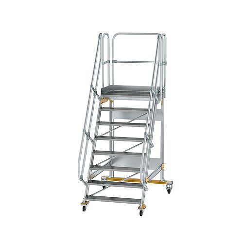Plattformtreppe fahrbar 60° Stufenbreite 1000 mm 8 Stufen 600748 Plattformtreppe fahrbar 60° Stufenbreite 1000 mm 8 Stufen