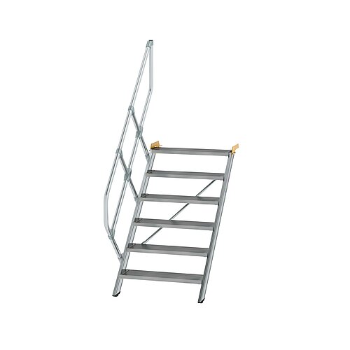 Treppe 45° Stufenbreite 800 mm 6 Stufen Aluminium geriffelt 600266 Treppe 45° Stufenbreite 800 mm 6 Stufen Aluminium geriffelt