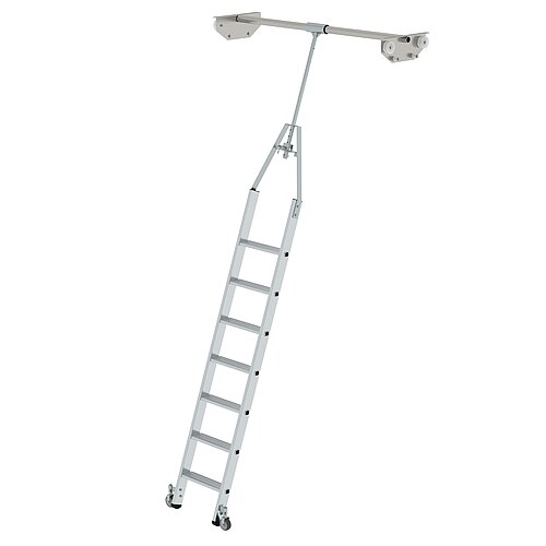 Stufen Regalleiter drehbar für Doppelregal 7 Stufen 44507 Stufen Regalleiter drehbar für Doppelregal 7 Stufen