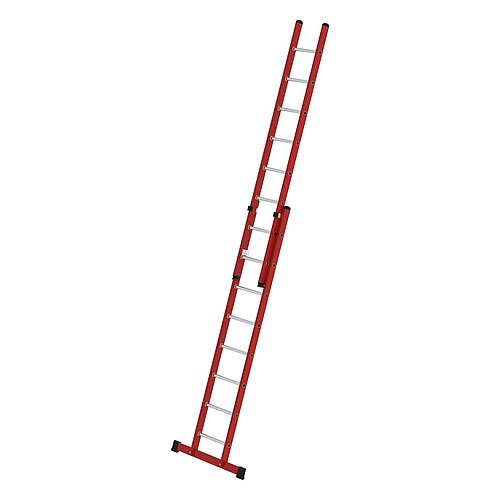 Sprossen-Schiebeleiter 2-teilig GFK/Alu mit Standard-Traverse 2x8 Sprossen 35508 Sprossen-Schiebeleiter 2-teilig GFK/Alu mit Standard-Traverse 2x8 Sprossen