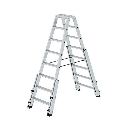 Stufen-Stehleiter treppengängig 2x8 Stufen 42716 Stufen-Stehleiter treppengängig 2x8 Stufen