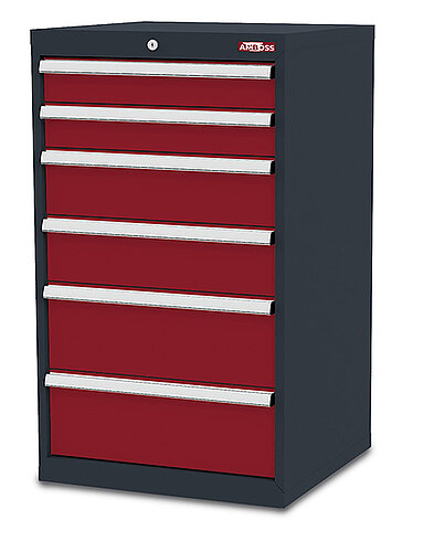 AMBOSS Schubladenschrank, BxTxH 600x575x1020 mm, 6 Schubladen ABCL6H100222 AMBOSS Schubladenschrank, BxTxH 600x575x1020 mm, 6 Schubladen