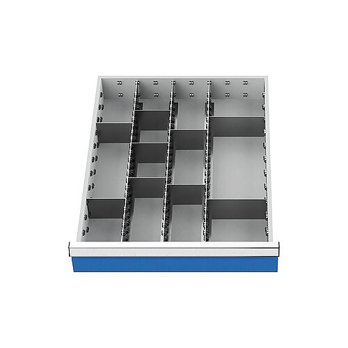 Schubladeneinteilung R 18-24 mit Metalleinteilung für Front 150 mm