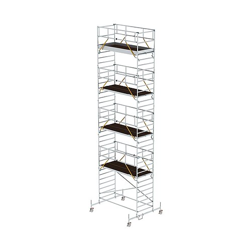 Rollgerüst SG 1,35 x 3,0 m mit Fahrbalken und Doppel-Plattform Plattformhöhe 9,70 m