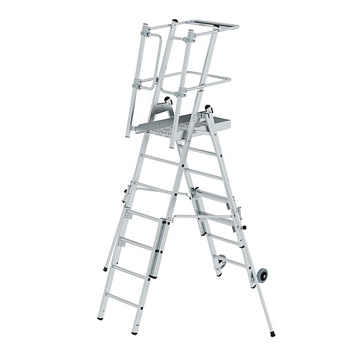 Plattformleiter FlexxStep 5 Sprossen mit Teleskopaufsatz 2 Sprossen 52535 Plattformleiter FlexxStep 5 Sprossen mit Teleskopaufsatz 2 Sprossen