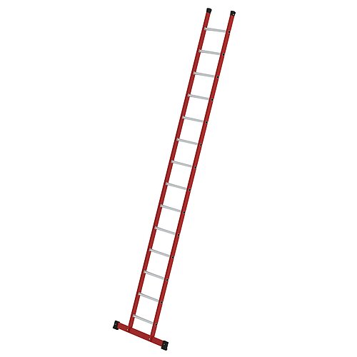 Sprossen-Anlegeleiter GFK/Alu mit Traverse 14 Sprossen 35314 Sprossen-Anlegeleiter GFK/Alu mit Traverse 14 Sprossen