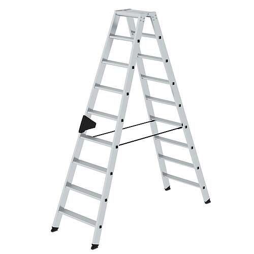 Stufen-Stehleiter beidseitig begehbar 2x9 Stufen 40218 Stufen-Stehleiter beidseitig begehbar 2x9 Stufen