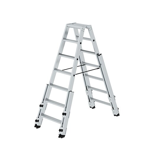 Stufen-Stehleiter treppengängig 2x7 Stufen 42714 Stufen-Stehleiter treppengängig 2x7 Stufen