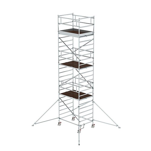 Rollgerüst 1,35 x 1,80 m mit Ausleger & Doppel-Plattform Plattformhöhe 6,35 m