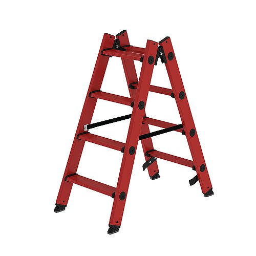 Stufen-Stehleiter-beidseitig begehbar GFK 2x4 Stufen 34208 Stufen-Stehleiter-beidseitig begehbar GFK 2x4 Stufen