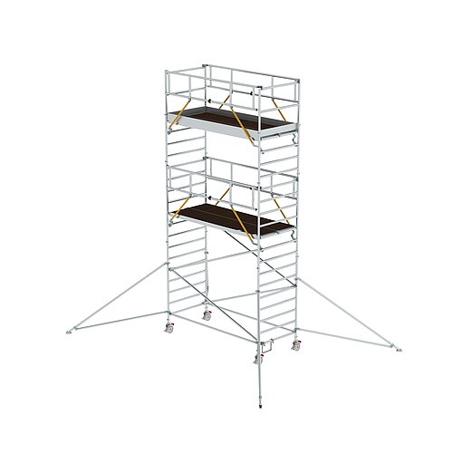 Rollgerüst SG 1,35 x 3,0 m mit Ausleger & Doppel-Plattform Plattformhöhe 5,59 m