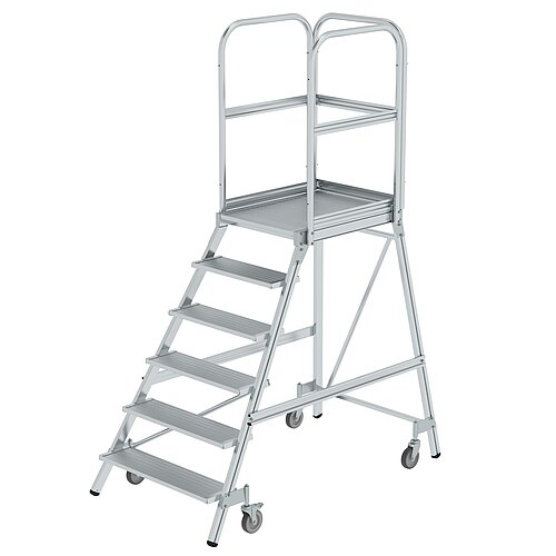 Podesttreppe einseitig begehbar 6 Stufen 50106 Podesttreppe einseitig begehbar 6 Stufen