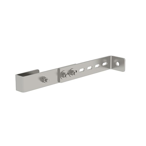 Wandhalter Edelstahl für GFK, verstellbar 64019 Wandhalter Edelstahl für GFK, verstellbar