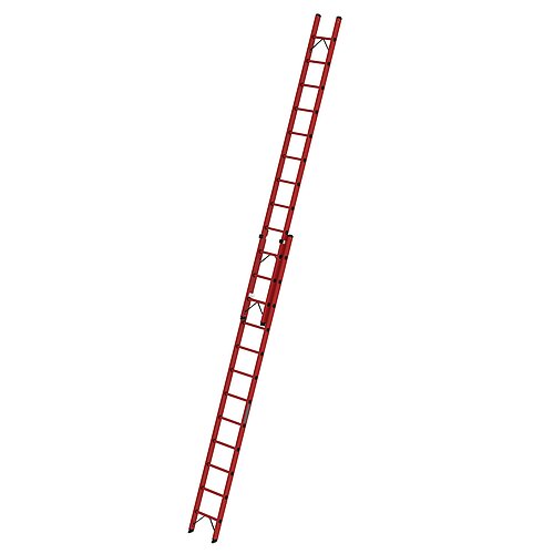 Sprossen-Schiebeleiter GFK 2-teilig ohne Traverse 2x12 Sprossen 36112 Sprossen-Schiebeleiter GFK 2-teilig ohne Traverse 2x12 Sprossen