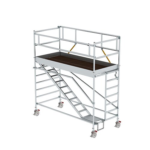 Rollgerüst SG 1,35 x 3,0 m mit Schrägaufstiegen Plattformhöhe 2,51 m