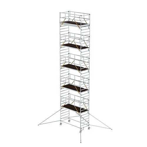 Rollgerüst SG 1,35 x 3,0 m mit Ausleger & Doppel-Plattform Plattformhöhe 11,47 m