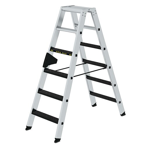 Stufen-Stehleiter 250 kg beidseitig begehbar mit clip-step R13 2x6 Stufen 43806 Stufen-Stehleiter 250 kg beidseitig begehbar mit clip-step R13 2x6 Stufen