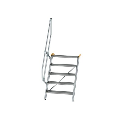 Treppe 60° Stufenbreite 800 mm 5 Stufen Aluminium geriffelt