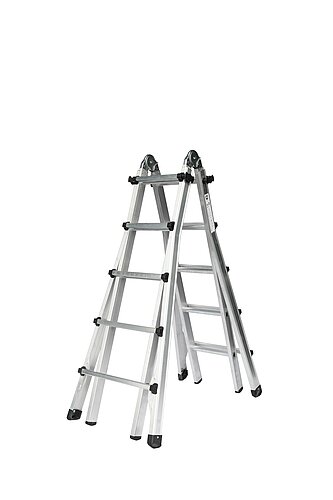 Teleskopleiter 4-teilig ohne Traverse 4x5 Sprossen 32017 Teleskopleiter 4-teilig ohne Traverse 4x5 Sprossen