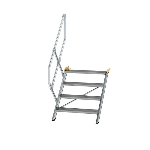 Treppe 45° Stufenbreite 800 mm 4 Stufen Aluminium geriffelt 600264 Treppe 45° Stufenbreite 800 mm 4 Stufen Aluminium geriffelt