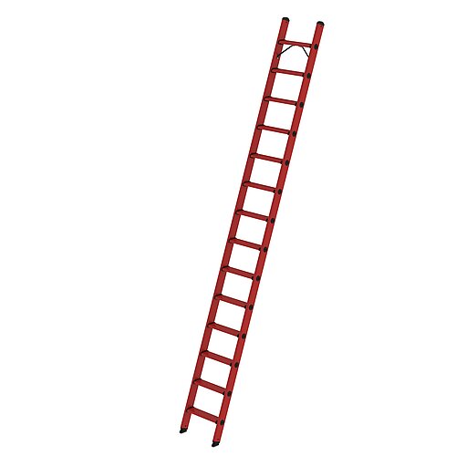 Stufen-Anlegeleiter GFK ohne Traverse 14 Stufen 36364 Stufen-Anlegeleiter GFK ohne Traverse 14 Stufen