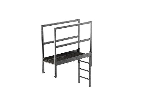 Attika-Überstieg Stahl verzinkt Sonderlänge 1480 mm lichte Länge 63185 Attika-Überstieg Stahl verzinkt Sonderlänge 1480 mm lichte Länge
