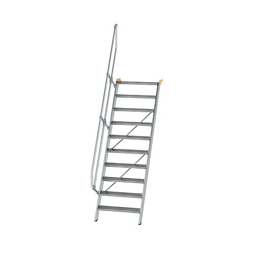 Treppe 60° Stufenbreite 800 mm 10 Stufen Aluminium geriffelt 600230 Treppe 60° Stufenbreite 800 mm 10 Stufen Aluminium geriffelt