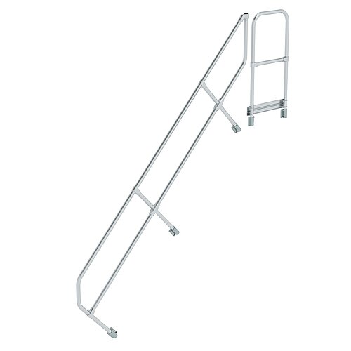 Zweiter Handlauf für Treppe mit Plattform 45° 10 Stufen