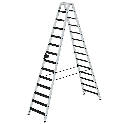 Stufen-Stehleiter beidseitig begehbar mit clip-step relax 2x14 Stufen 42228 Stufen-Stehleiter beidseitig begehbar mit clip-step relax 2x14 Stufen