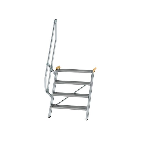 Treppe 60° Stufenbreite 800 mm 4 Stufen Aluminium geriffelt 600224 Treppe 60° Stufenbreite 800 mm 4 Stufen Aluminium geriffelt