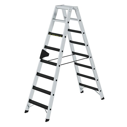 Stufen-Stehleiter 250 kg beidseitig begehbar mit clip-step R13 2x8 Stufen 43808 Stufen-Stehleiter 250 kg beidseitig begehbar mit clip-step R13 2x8 Stufen