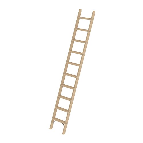 Stufen-Anlegeleiter Holz ohne Traverse 10 Stufen 33710 Stufen-Anlegeleiter Holz ohne Traverse 10 Stufen