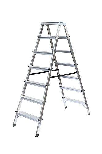 Haushaltsleiter beidseitig begehbar 2x7 Stufen