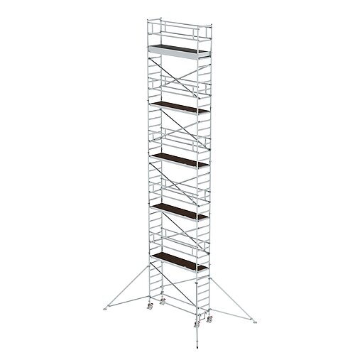 Rollgerüst 0,75 x 2,45 m mit Ausleger Plattformhöhe 10,35 m 155046 Rollgerüst 0,75 x 2,45 m mit Ausleger Plattformhöhe 10,35 m