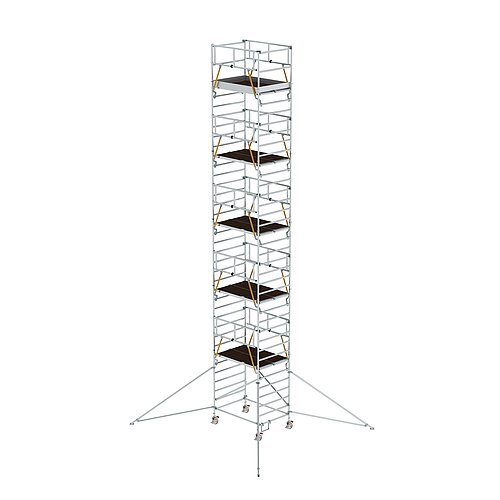 Rollgerüst SG 1,35 x 1,80 m mit Ausleger & Doppel-Plattform Plattformhöhe 10,35 m