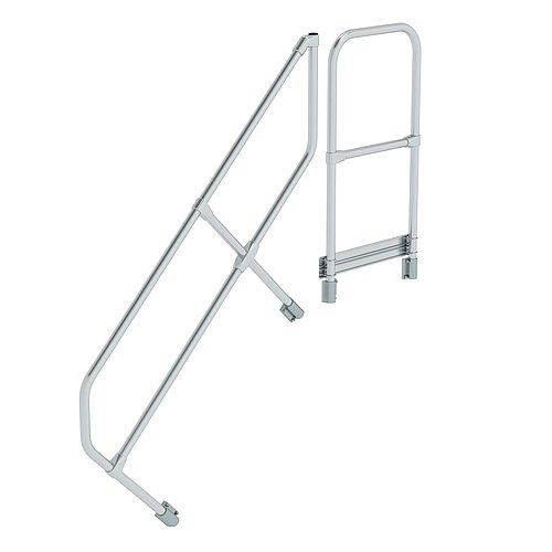 Zweiter Handlauf für Treppe mit Plattform 45° 5 Stufen 600505 Zweiter Handlauf für Treppe mit Plattform 45° 5 Stufen