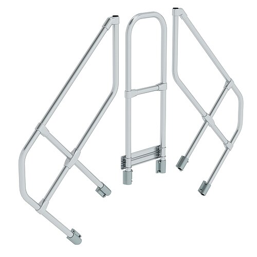 Zweiter Handlauf für Überstieg 45° 3 Stufen