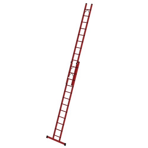 Sprossen-Schiebeleiter 2-teilig GFK mit Standard-Traverse 2x12 Sprossen