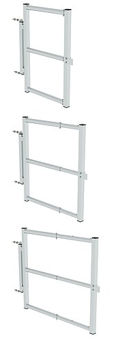 Sicherungstüre teleskopierbar für Plattformbreite 600 mm / 800 mm / 1000 mm 70772 Sicherungstüre teleskopierbar für Plattformbreite 600 mm / 800 mm / 1000 mm