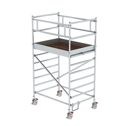 Rollgerüst 1,35 x 1,80 m mit Doppel-Plattform Plattformhöhe 2,35 m