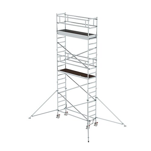 Rollgerüst 0,75 x 2,45 m mit Ausleger Plattformhöhe 5,35 m 155546 Rollgerüst 0,75 x 2,45 m mit Ausleger Plattformhöhe 5,35 m