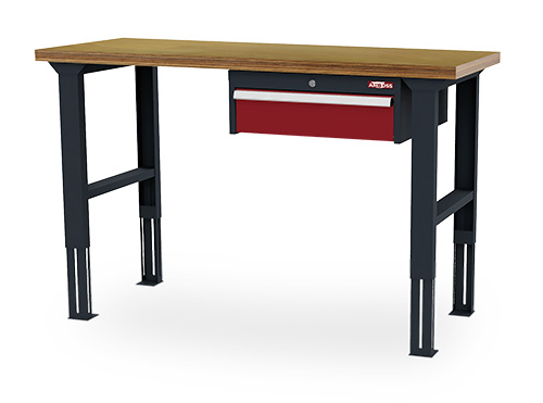 AMBOSS Arbeitstisch, BxTxH 1500x600x760-1060 mm, 1 Schublade