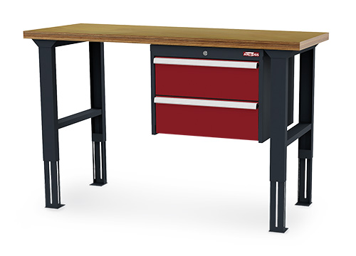 AMBOSS Arbeitstisch, BxTxH 1500x600x760-1060 mm, 2 Schubladen