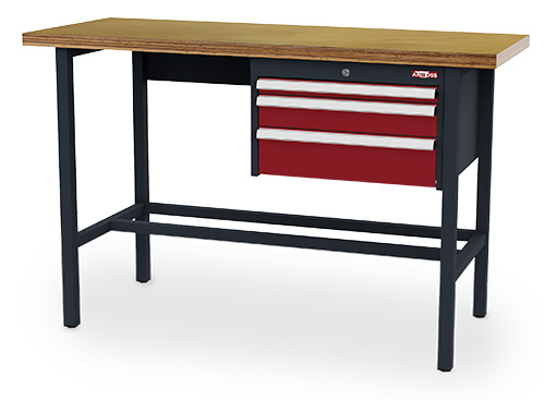 AMBOSS Arbeitstisch, BxTxH 1500x600x960 mm, 3 Schubladen