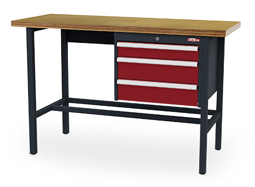 AMBOSS Arbeitstisch, BxTxH 1500x600x960 mm, 3 Schubladen