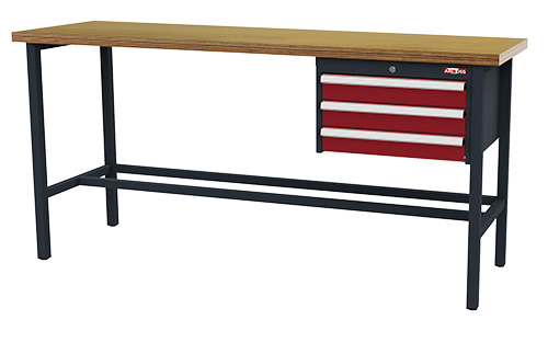 AMBOSS Arbeitstisch, BxTxH 2000x600x960 mm, 3 Schubladen