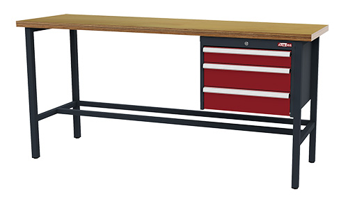 AMBOSS Arbeitstisch, BxTxH 2000x600x960 mm, 3 Schubladen